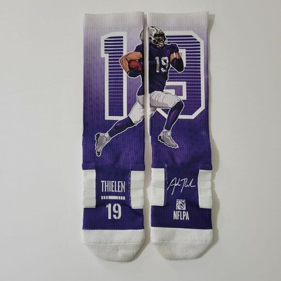 Adam Thielen Football Socks Vikings - Picture 1 of 8